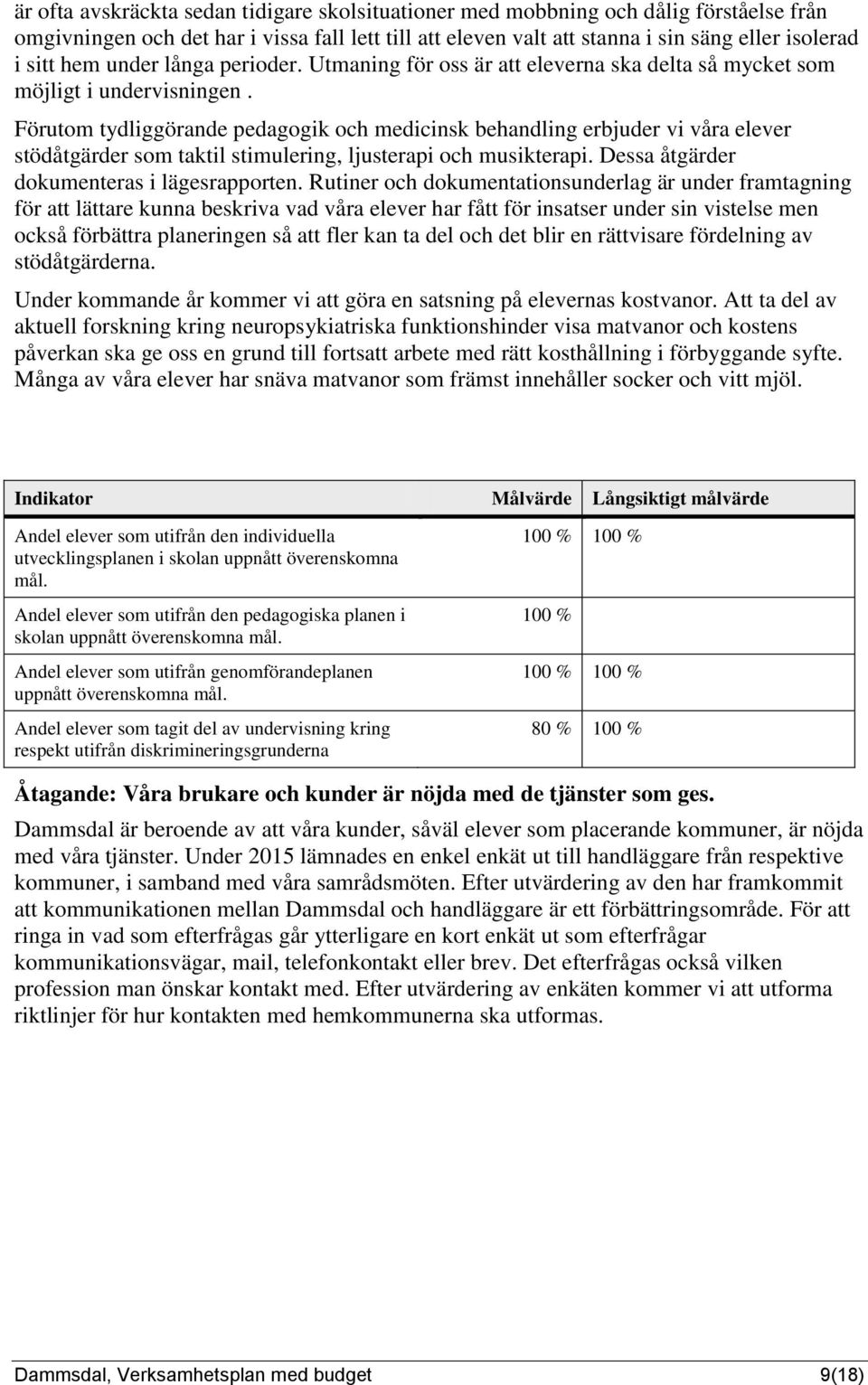 Förutom tydliggörande pedagogik och medicinsk behandling erbjuder vi våra elever stödåtgärder som taktil stimulering, ljusterapi och musikterapi. Dessa åtgärder dokumenteras i lägesrapporten.