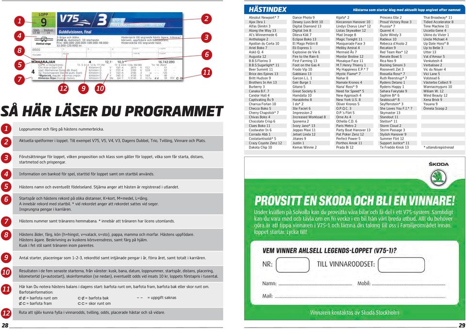 2 3 6 11 HÄSTINDEX Absolut Newport* 7 Ajax Ibra 1 Alfas Dimitri 3 Along the Way 13 Al s Winnermede 6 Anthologie 2 Apollon du Corta 10 Ariel Boko 7 Askö Q. 4 Augusta 12 B.B.S.Florino 3 B.B.S.Sugarlight* 11 Beer Summit 11 Brice des Epines 13 Britt Hudson 9 Brothers In Am 13 Burberry 3 Canaka B.