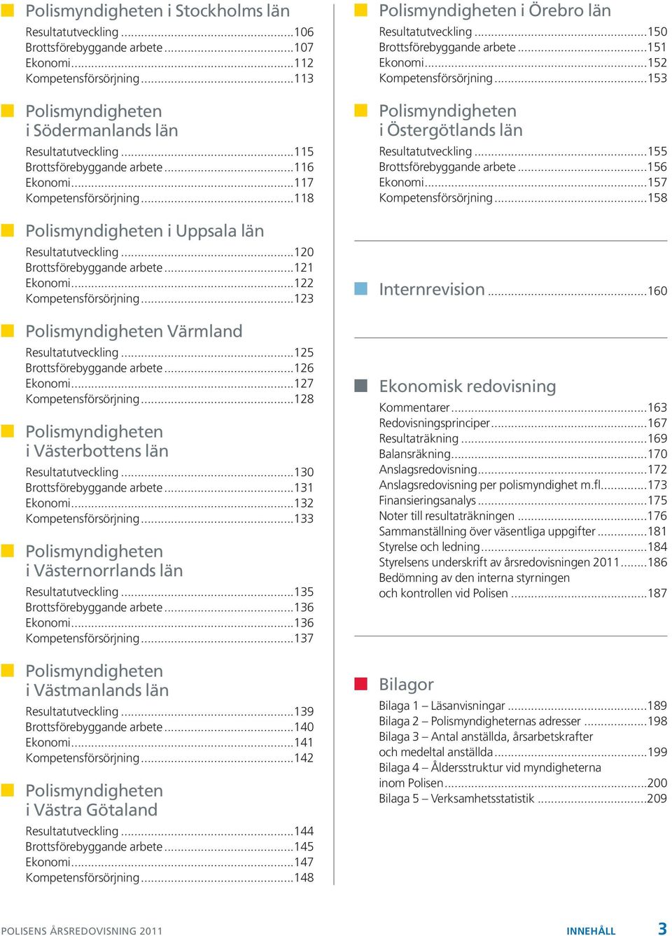 ..123 Polismyndigheten Värmland Resultatutveckling...125 Brottsförebyggande arbete...126 Ekonomi...127 Kompetensförsörjning...128 Polismyndigheten i Västerbottens län Resultatutveckling.