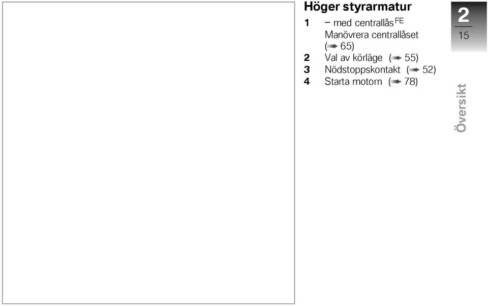 ( 65) 2 Val av körläge ( 55) 3