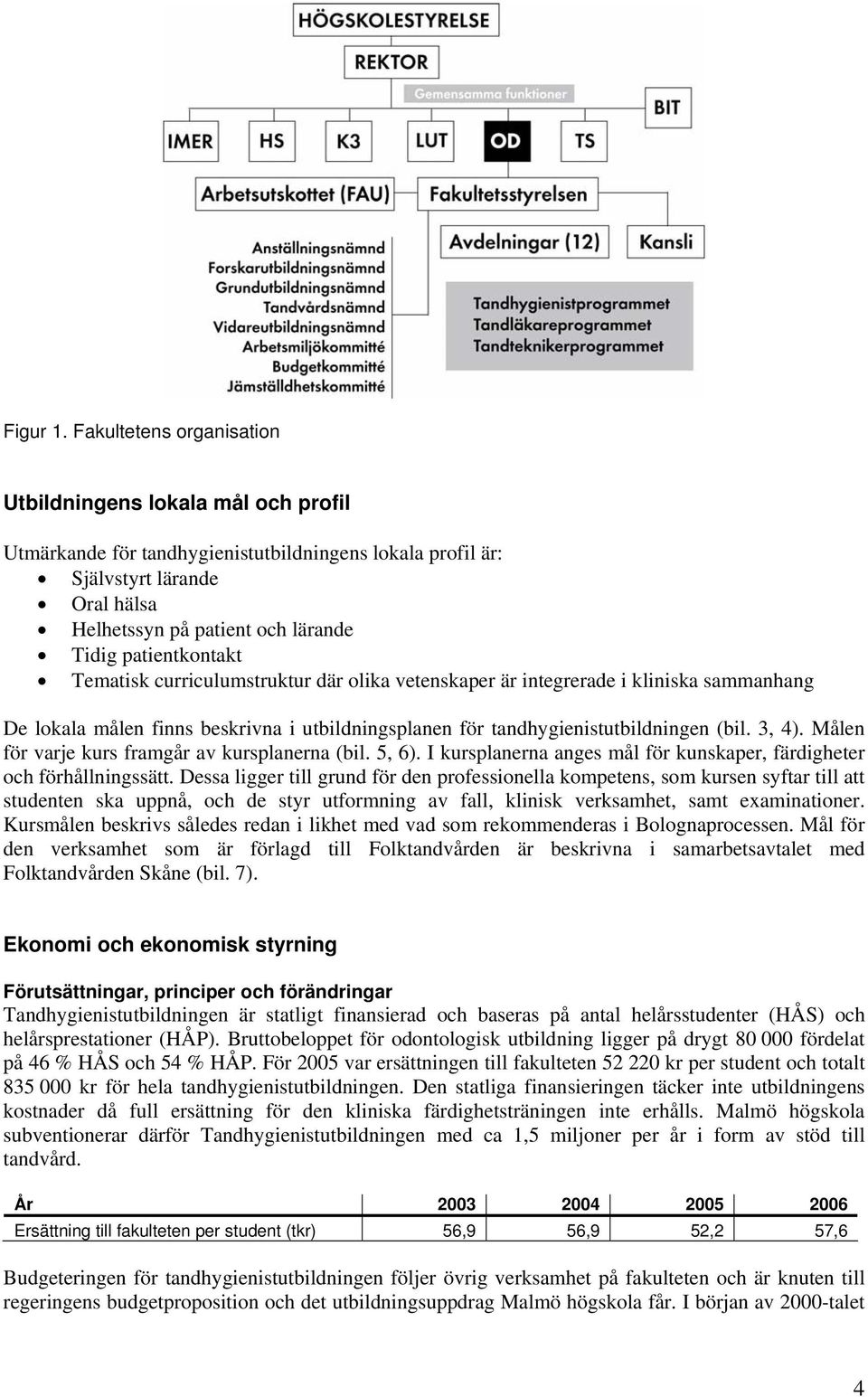 patientkontakt Tematisk curriculumstruktur där olika vetenskaper är integrerade i kliniska sammanhang De lokala målen finns beskrivna i utbildningsplanen för tandhygienistutbildningen (bil. 3, 4).