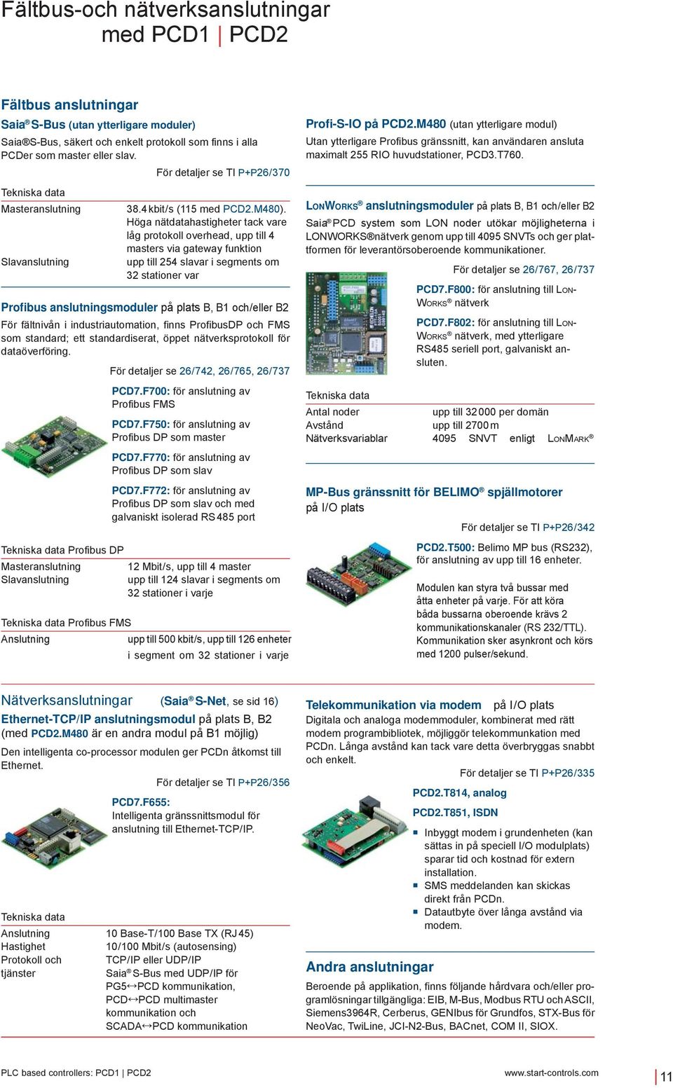 Höga nätdatahastigheter tack vare låg protokoll overhead, upp till 4 masters via gateway funktion Slavanslutning upp till 54 slavar i segments om 3 stationer var Profibus anslutningsmoduler på plats