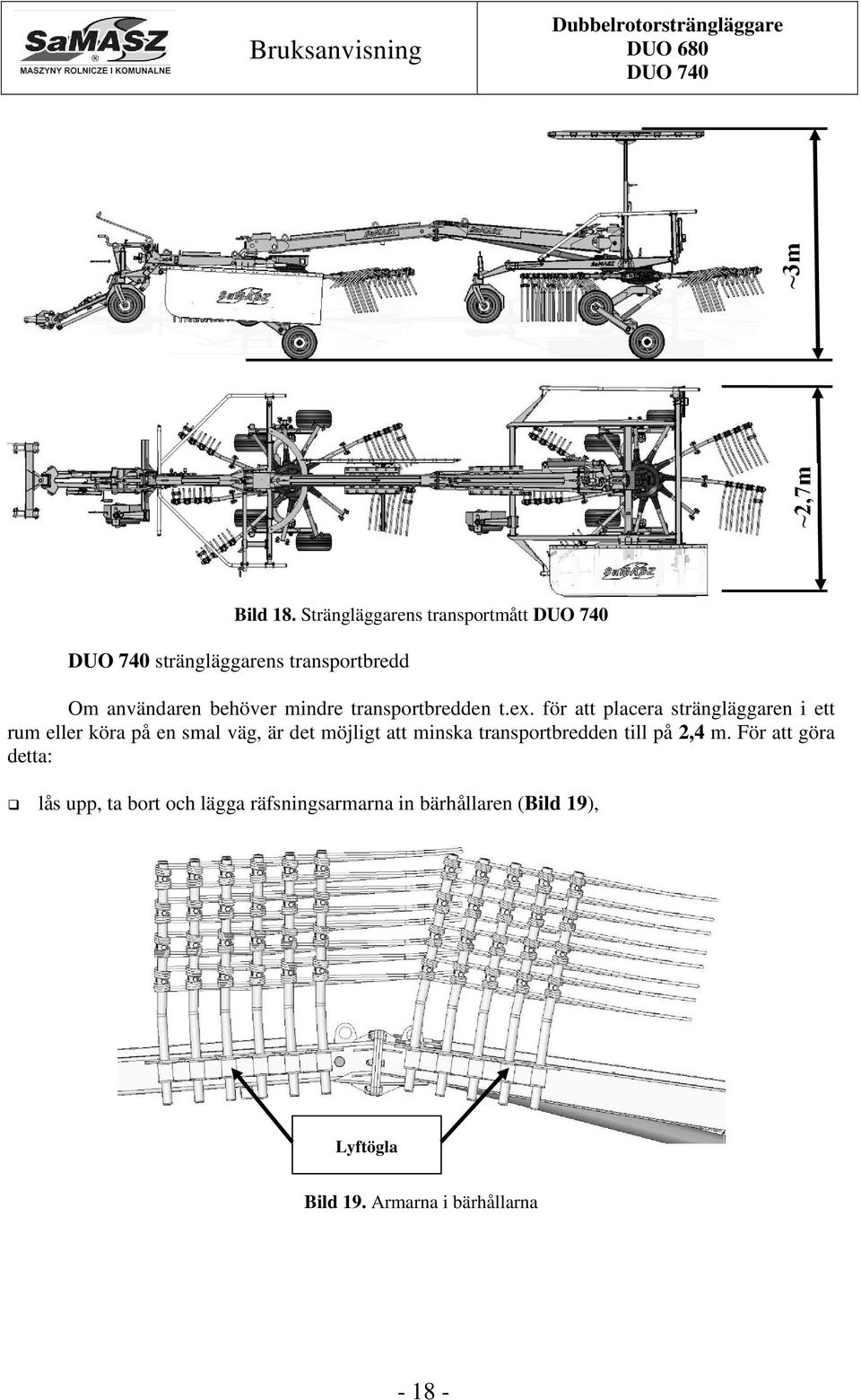 transportbredden t.ex.