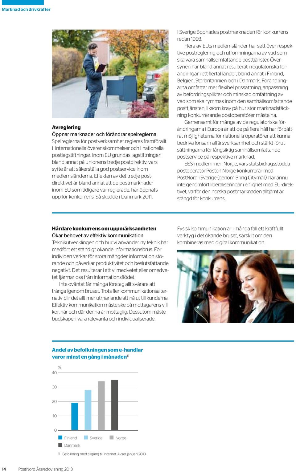 Effekten av det tredje postdirektivet är bland annat att de postmarknader inom EU som tidigare var reglerade, har öppnats upp för konkurrens. Så skedde i Danmark 2011.