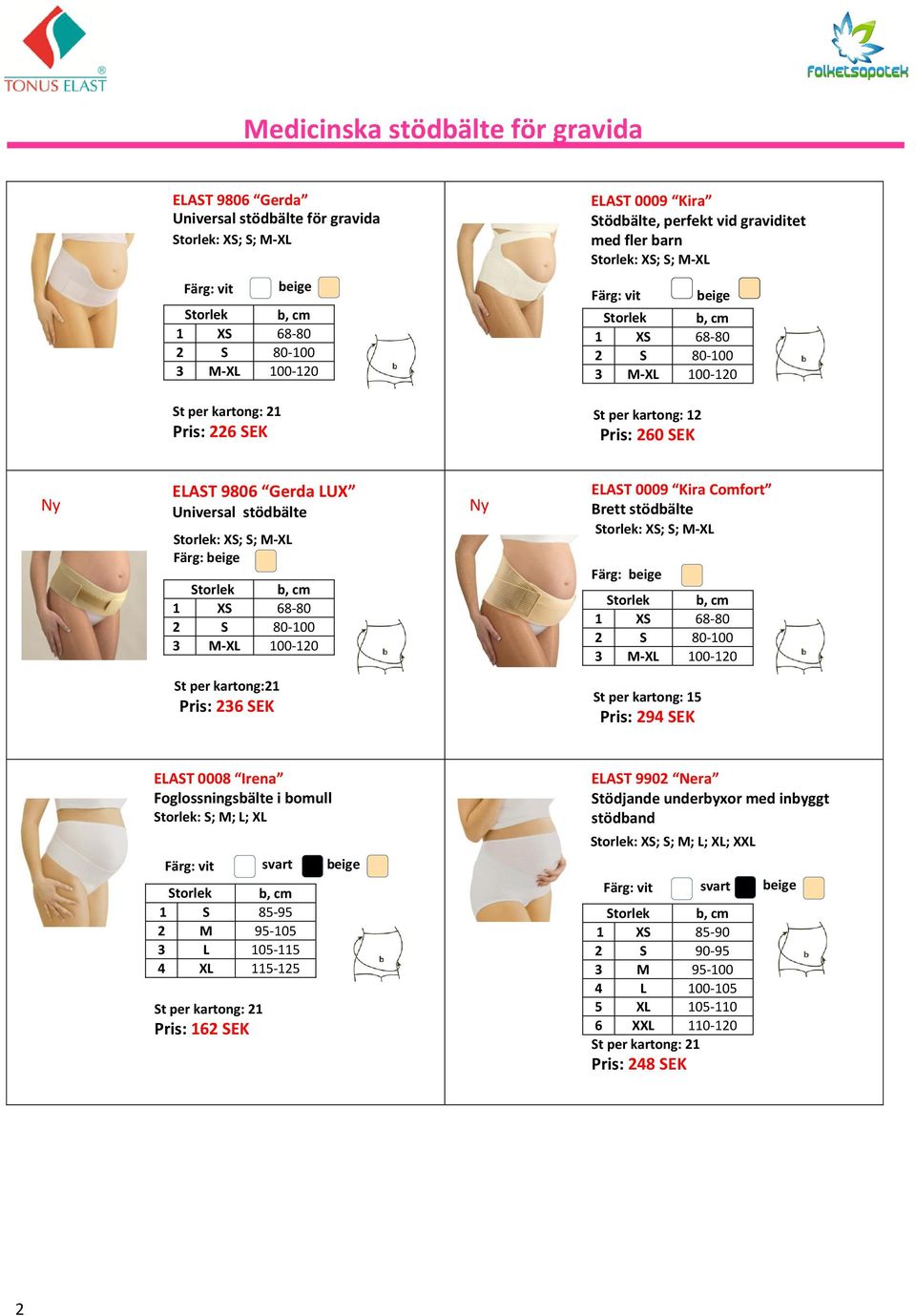 1 XS 68-80 2 S 80-100 3 M-XL 100-120 Ny ELAST 0009 Kira Comfort rett stödbälte Storlek: XS; S; M-XL beige 1 XS 68-80 2 S 80-100 3 M-XL 100-120 St per kartong:21 Pris: 236 SEK St per kartong: 15 Pris: