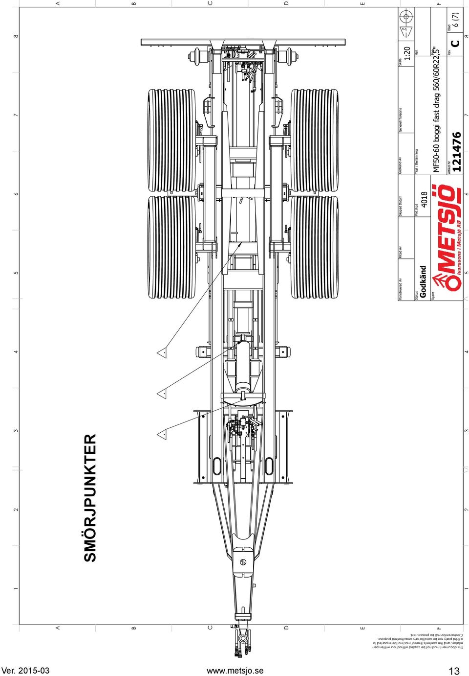 enämning M0-0 boggi fast drag 0/0R,"