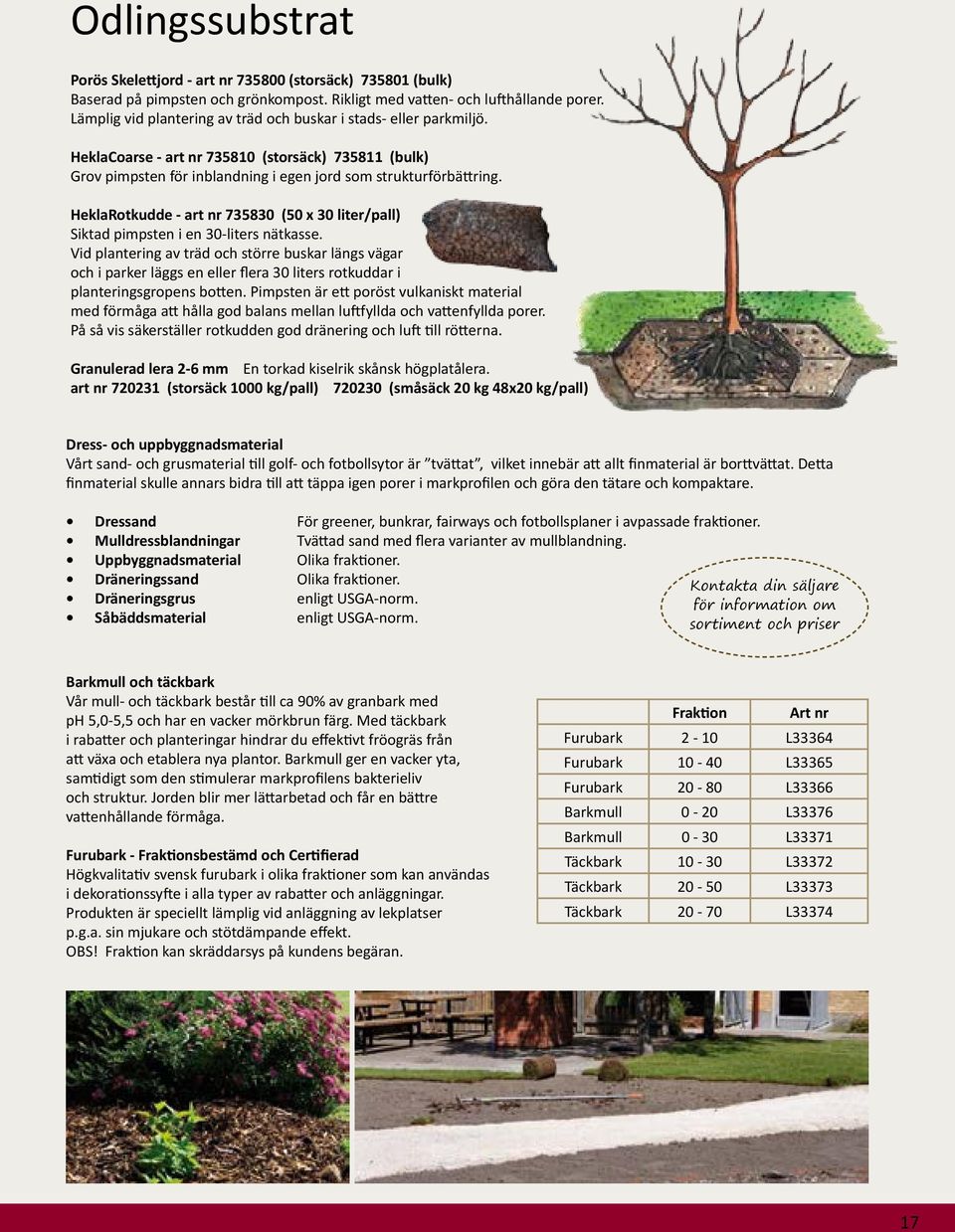 HeklaRotkudde - art nr 735830 (50 x 30 liter/pall) Siktad pimpsten i en 30-liters nätkasse.