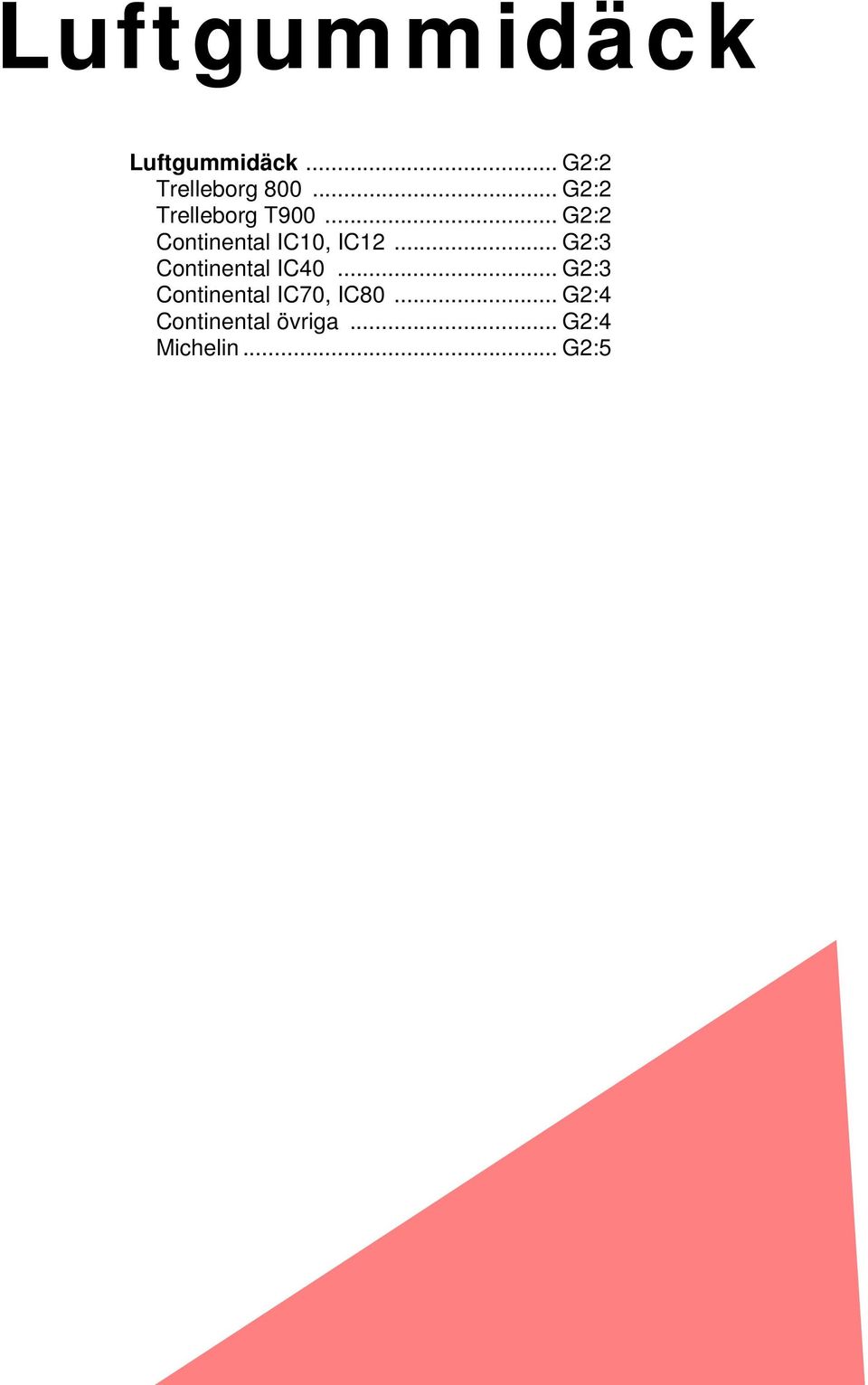 .. G2:3 Continental IC40... G2:3 Continental IC70, IC80.