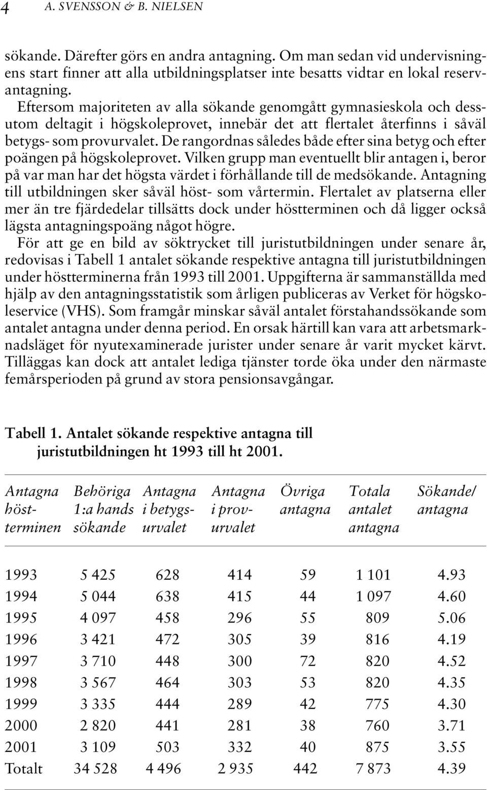 De rangordnas således både efter sina betyg och efter poängen på högskoleprovet. Vilken grupp man eventuellt blir antagen i, beror på var man har det högsta värdet i förhållande till de medsökande.