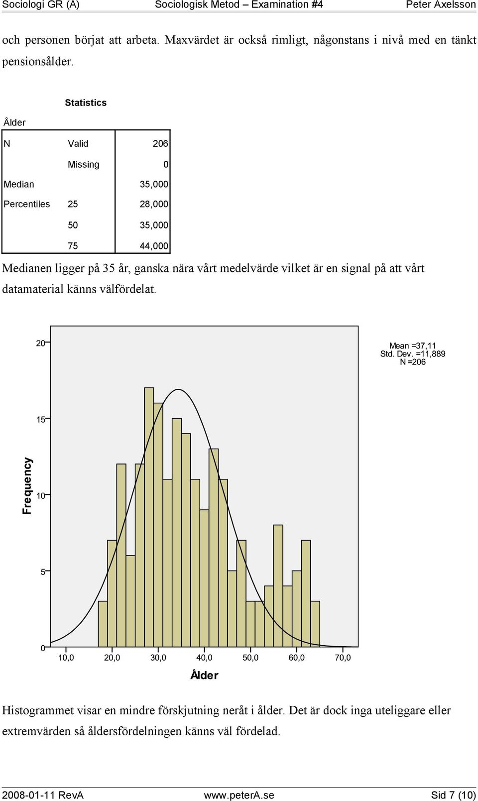 ganska nära vårt medelvärde vilket är en signal på att vårt datamaterial känns välfördelat.