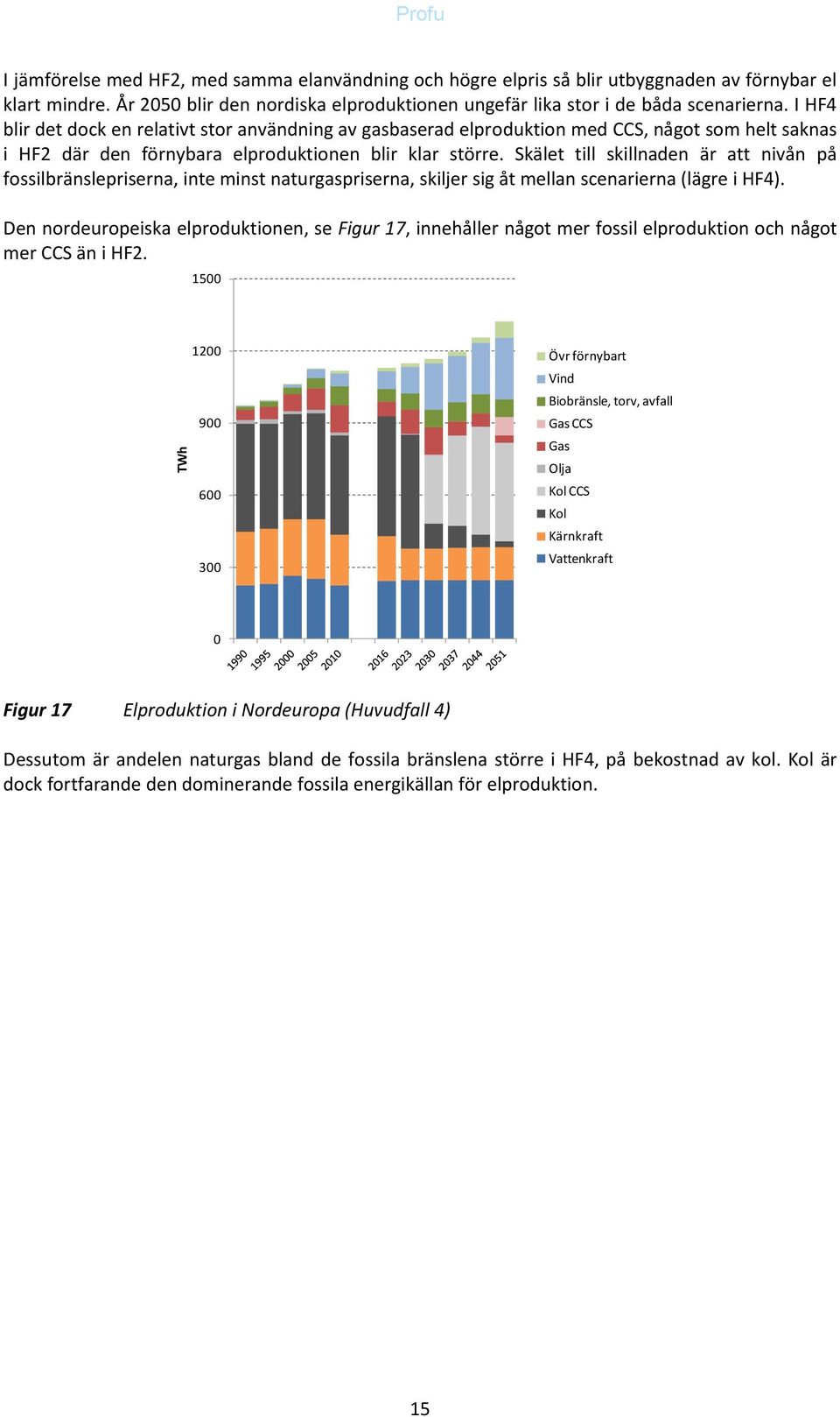 Skälet till skillnaden är att nivån på fossilbränslepriserna, inte minst naturgaspriserna, skiljer sig åt mellan scenarierna (lägre i HF4).