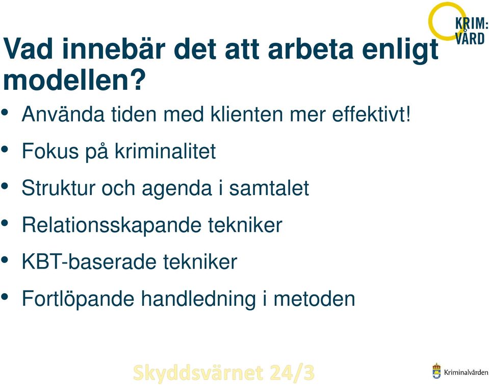 Fokus på kriminalitet Struktur och agenda i samtalet
