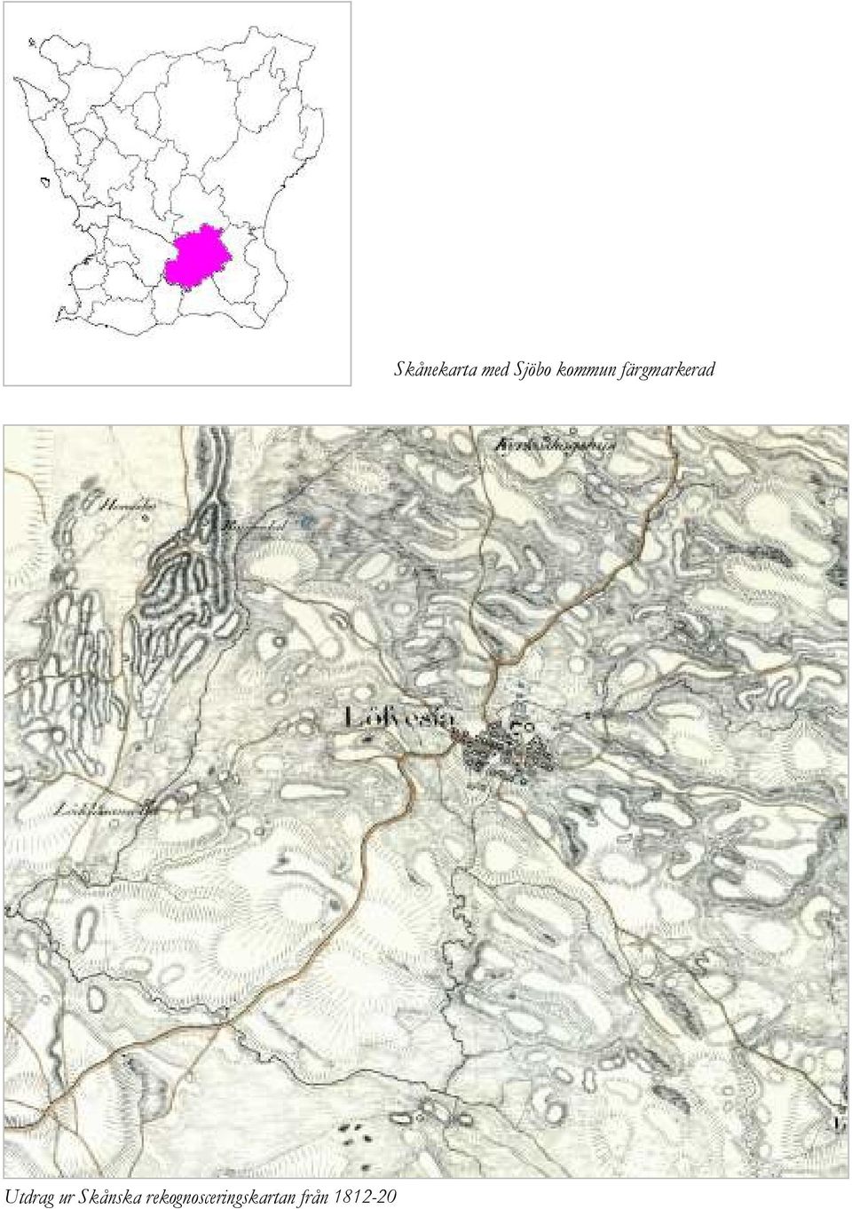 från 1812-20 Skånekarta