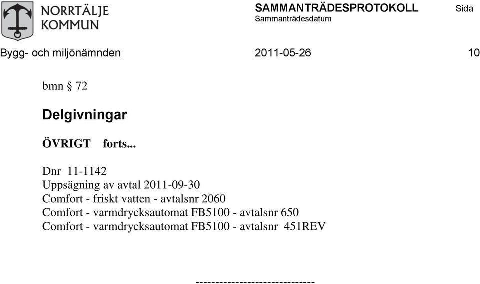 - avtalsnr 2060 Comfort - varmdrycksautomat FB5100 - avtalsnr 650