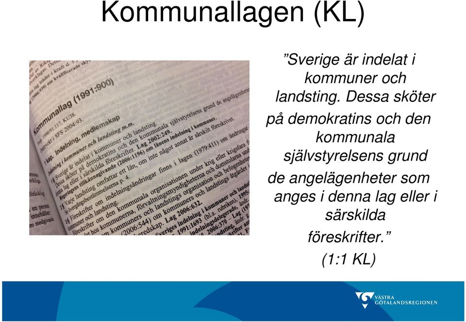 Dessa sköter på demokratins och den kommunala