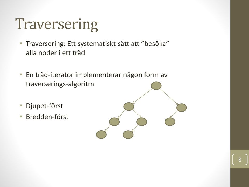 träditerator implementerar någon form av