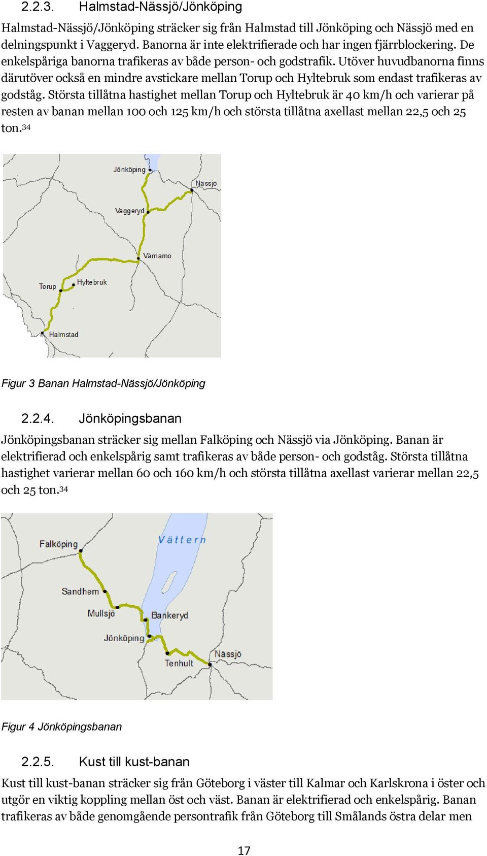 Utöver huvudbanorna finns därutöver också en mindre avstickare mellan Torup och Hyltebruk som endast trafikeras av godståg.