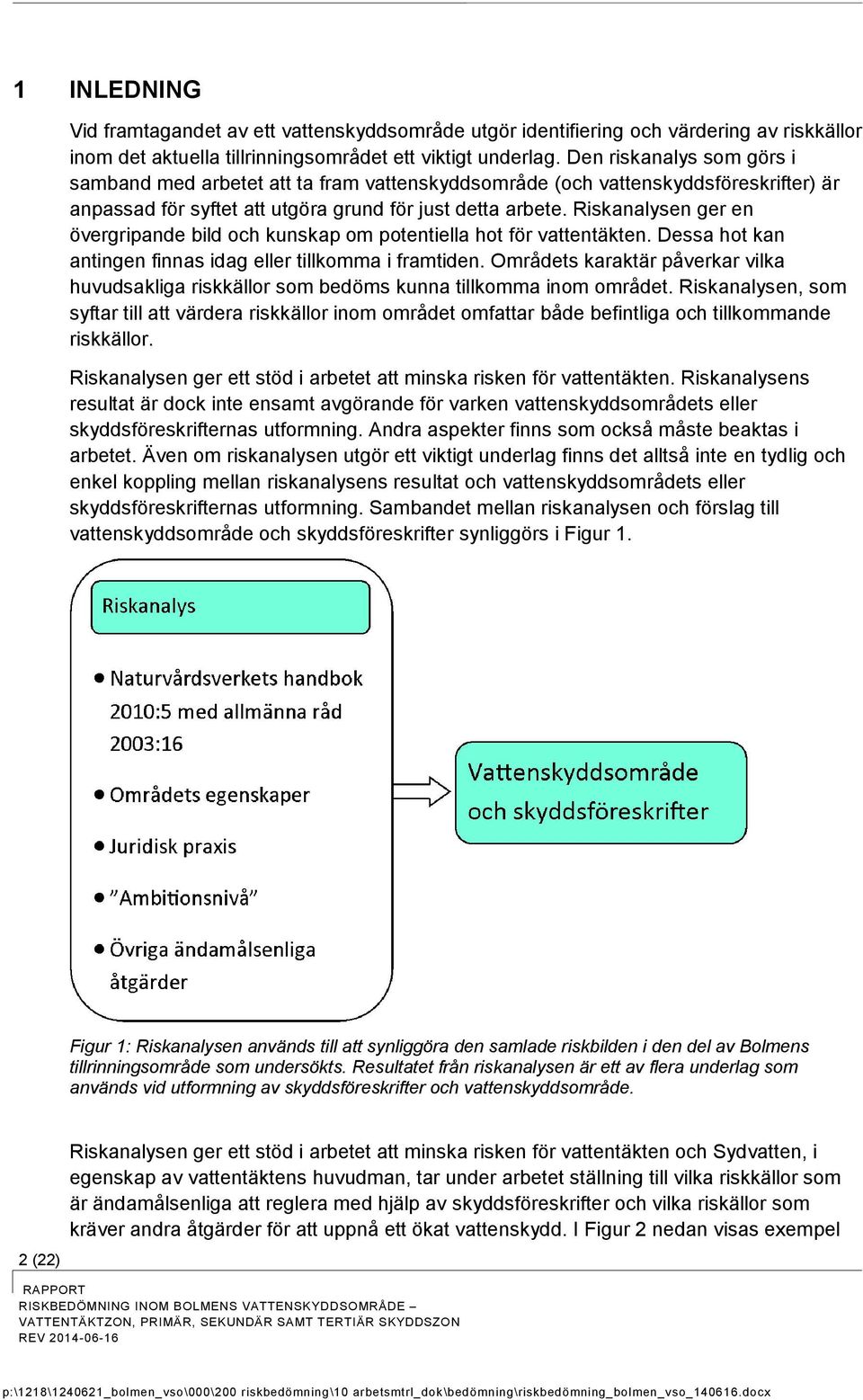 Riskanalysen ger en övergripande bild ch kunskap m ptentiella ht för vattentäkten. Dessa ht kan antingen finnas idag eller tillkmma i framtiden.