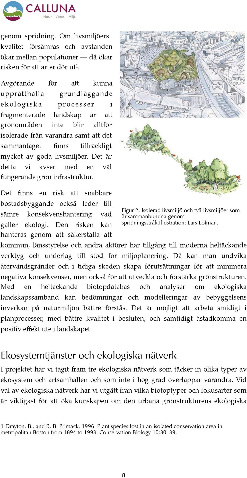 finns tillräckligt mycket av goda livsmiljöer. Det är detta vi avser med en väl fungerande grön infrastruktur.