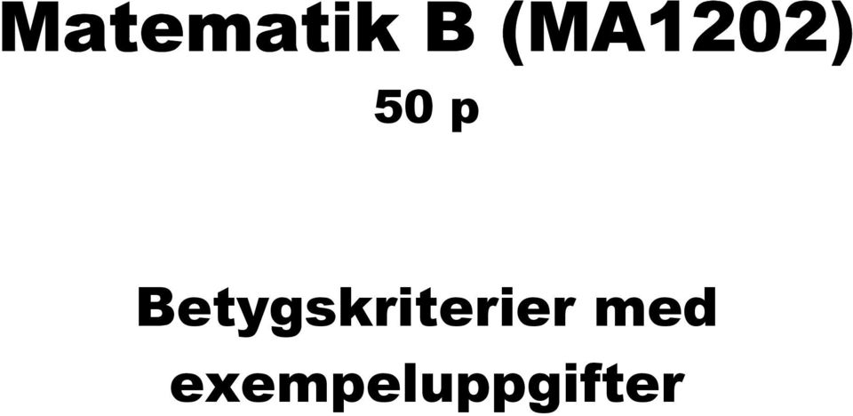 Betygskriterier med