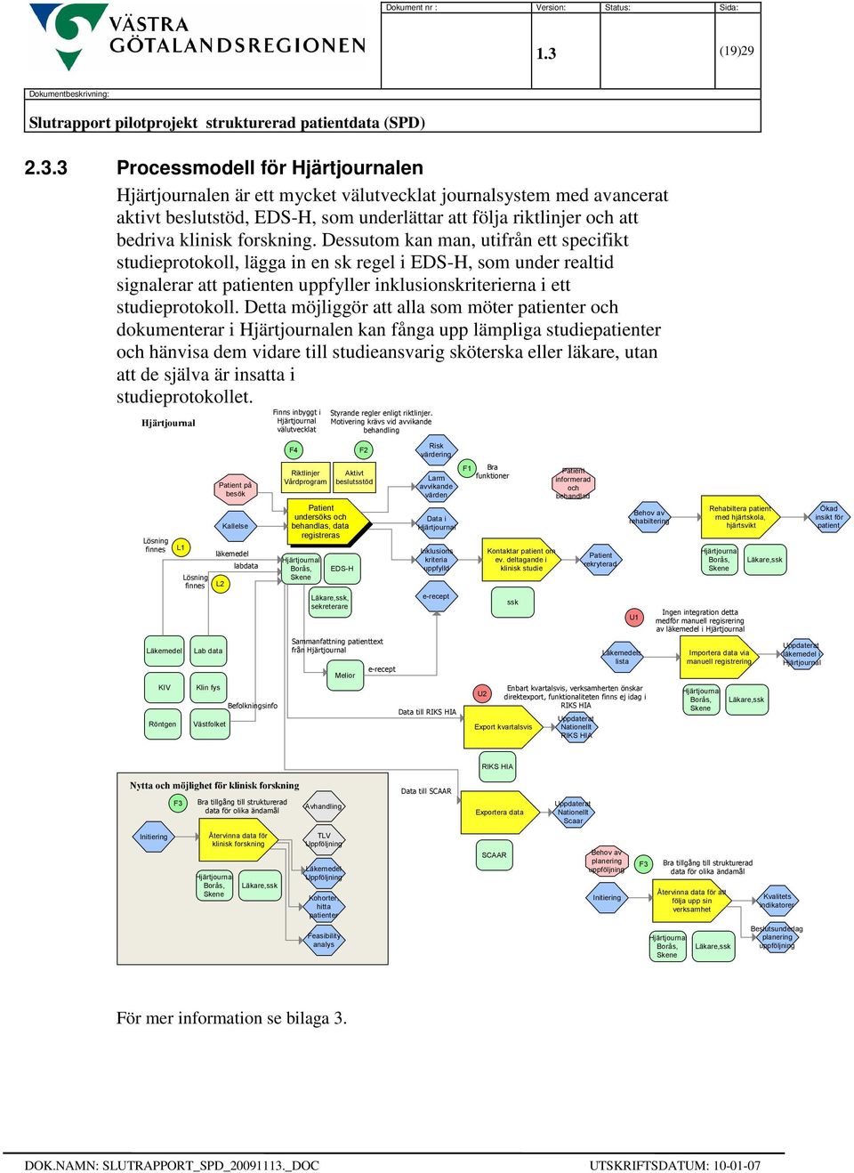 Dessutom kan man, utifrån ett specifikt studieprotokoll, lägga in en sk regel i EDS-H, som under realtid signalerar att patienten uppfyller inklusionskriterierna i ett studieprotokoll.