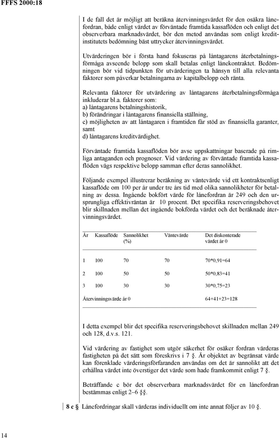 Utvärderingen bör i första hand fokuseras på låntagarens återbetalningsförmåga avseende belopp som skall betalas enligt lånekontraktet.