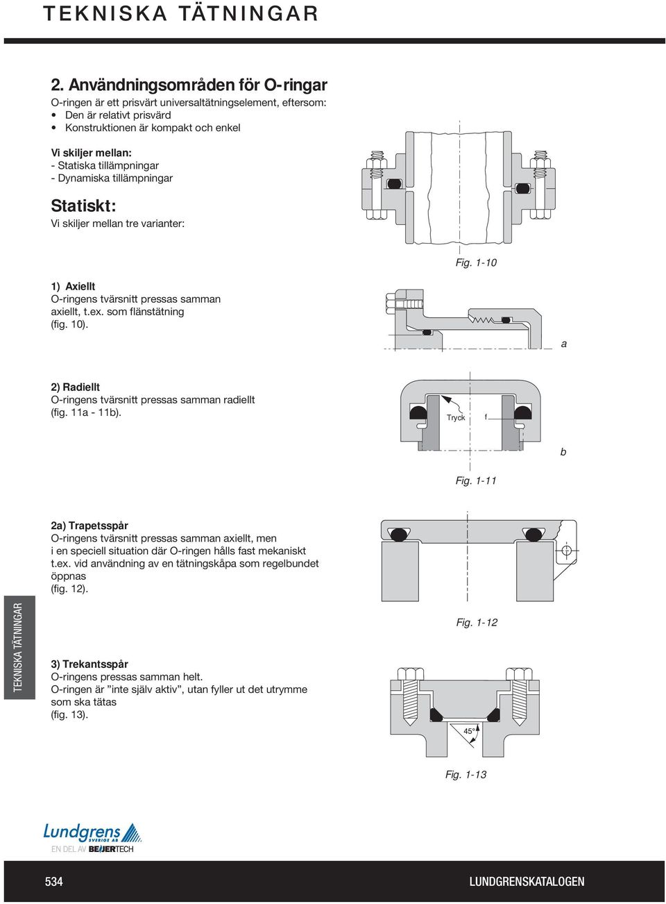 1-10 1) Axiellt a 2) Radiellt Tryck f b Fig.