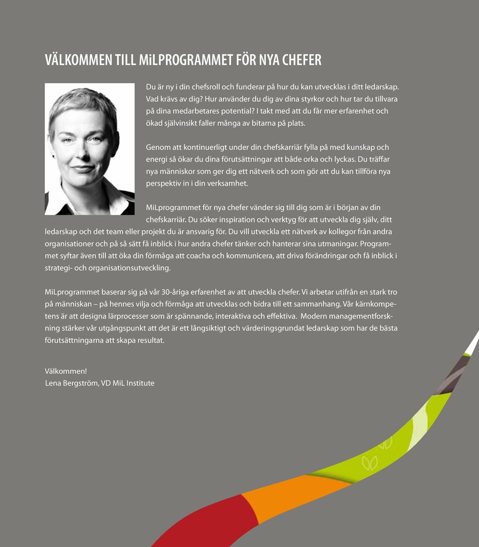 Genom att kontinuerligt under din chefskarriär fylla på med kunskap och energi så ökar du dina förutsättningar att både orka och lyckas.