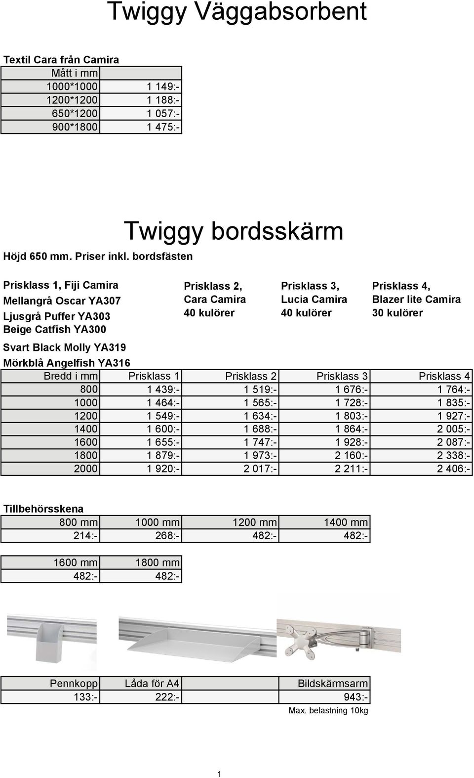 Camira 40 kulörer 40 kulörer Blazer lite Camira 30 kulörer Mörkblå Angelfish YA316 Bredd i mm Prisklass 1 Prisklass 2 Prisklass 3 Prisklass 4 800 1 439:- 1 519:- 1 676:- 1 764:- 1000 1 464:- 1 565:-