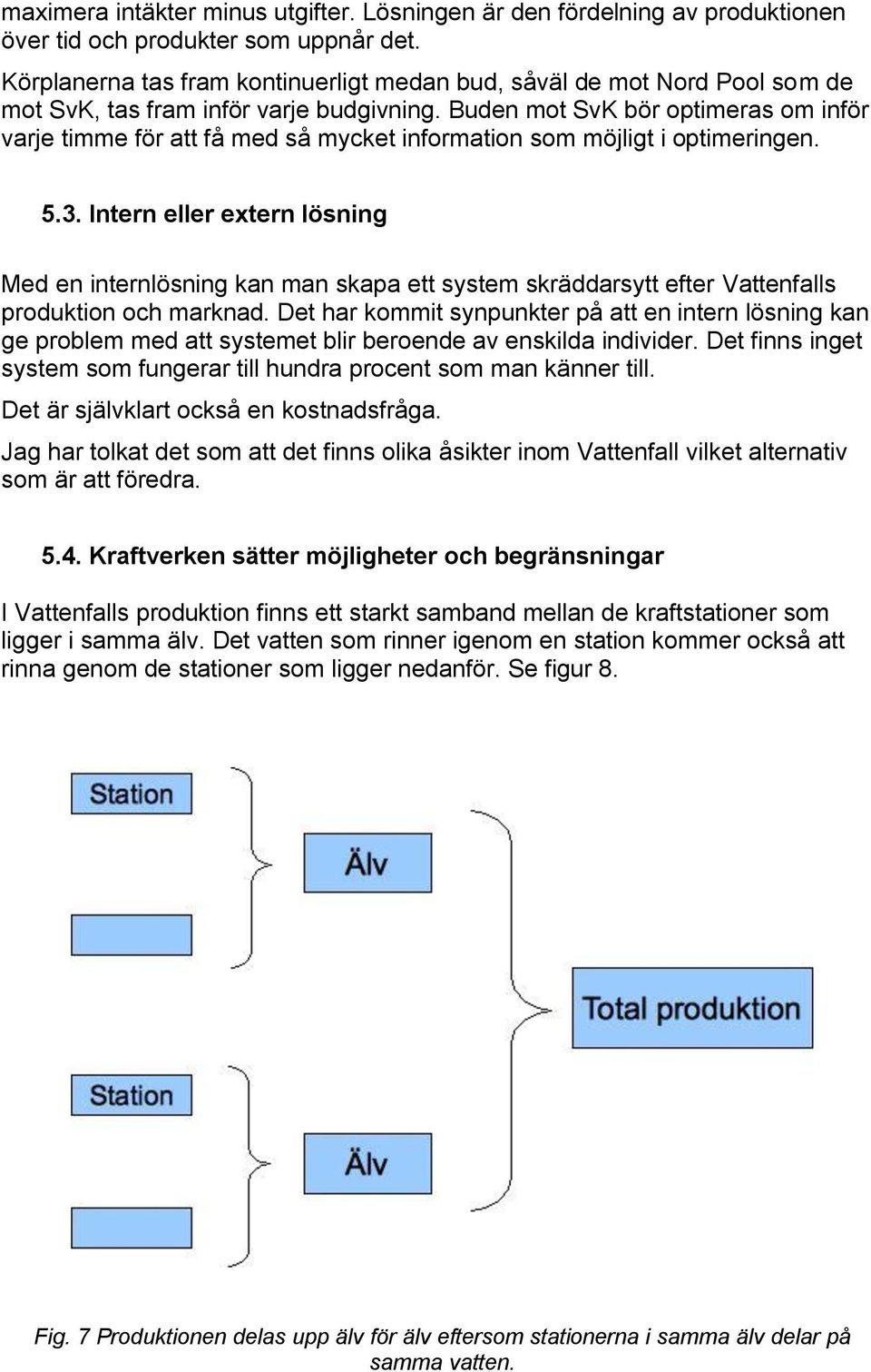 Buden mot SvK bör optimeras om inför varje timme för att få med så mycket information som möjligt i optimeringen. 5.3.