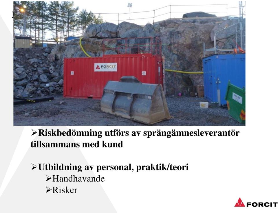 Genomförande Förutsättningar Riskbedömning utförs av