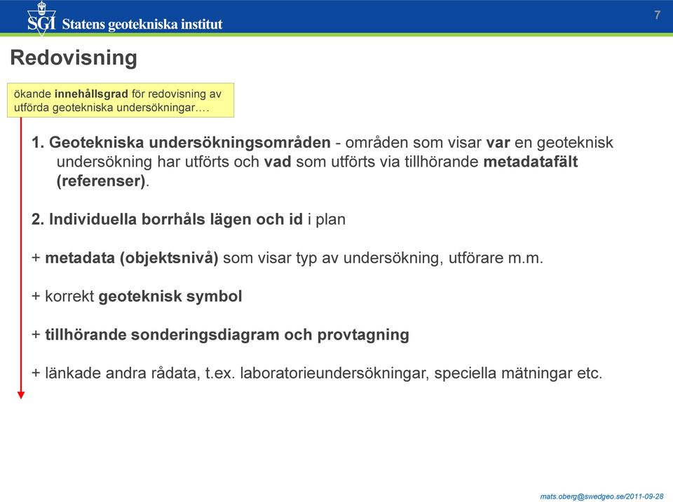 tillhörande metadatafält (referenser). 2.