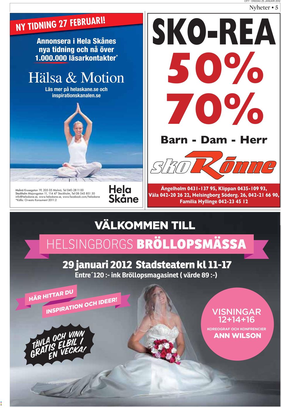 com/helaskane *Källa: Orvesto Konsument 2011:2 Ängelholm 0431-137 95, Klippan 0435-109 93, Väla 042-20 26 22, Helsingborg Söderg.