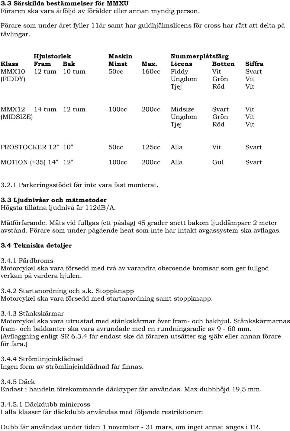 Licens Botten Siffra MMX10 12 tum 10 tum 50cc 160cc Fiddy Vit Svart (FIDDY) Ungdom Grön Vit Tjej Röd Vit MMX12 14 tum 12 tum 100cc 200cc Midsize Svart Vit (MIDSIZE) Ungdom Grön Vit Tjej Röd Vit