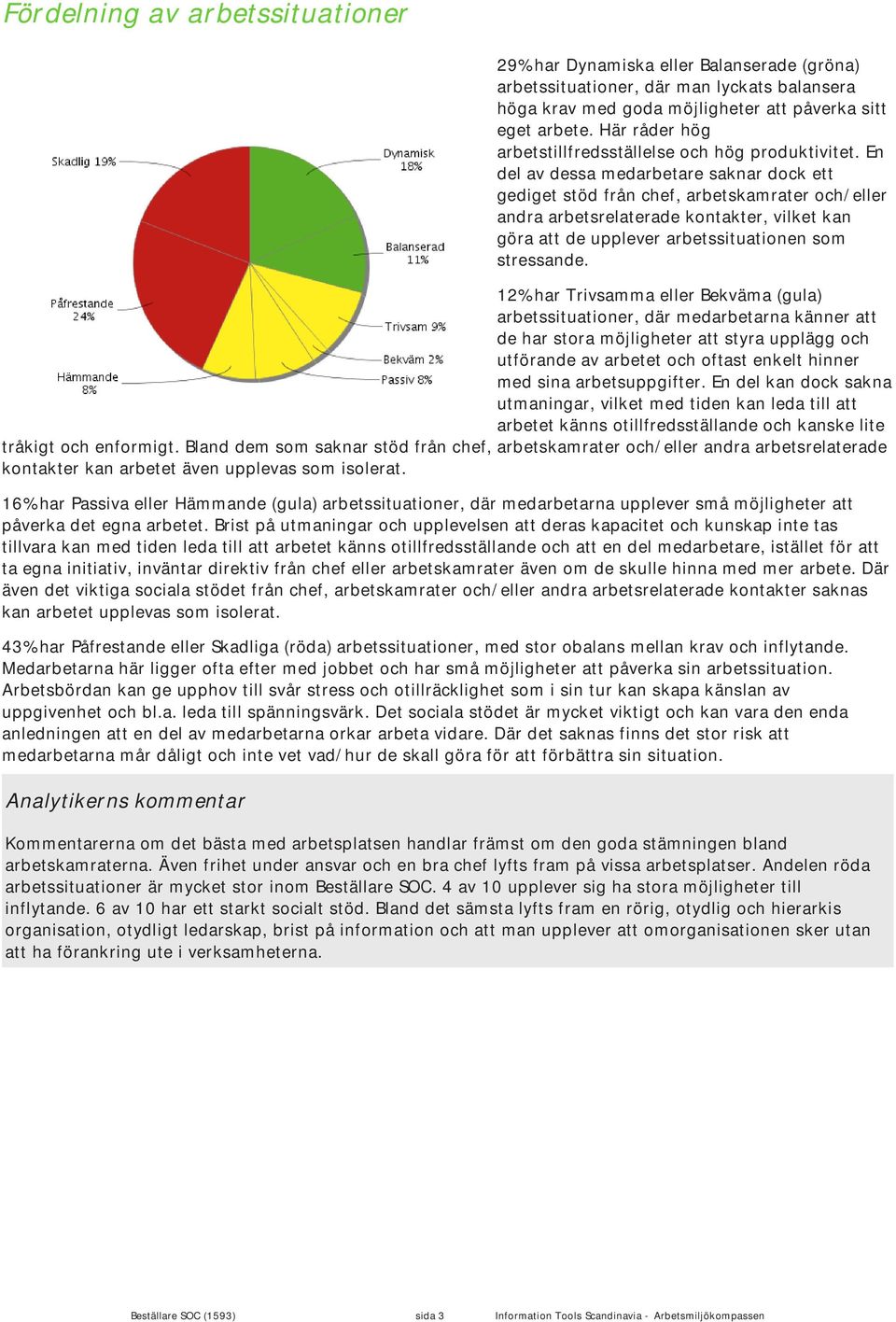 En del av dessa medarbetare saknar dock ett gediget stöd från chef, arbetskamrater och/eller andra arbetsrelaterade kontakter, vilket kan göra att de upplever arbetssituationen som stressande.