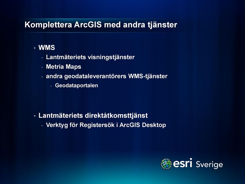 geodataleverantörers WMS-tjänster - Geodataportalen