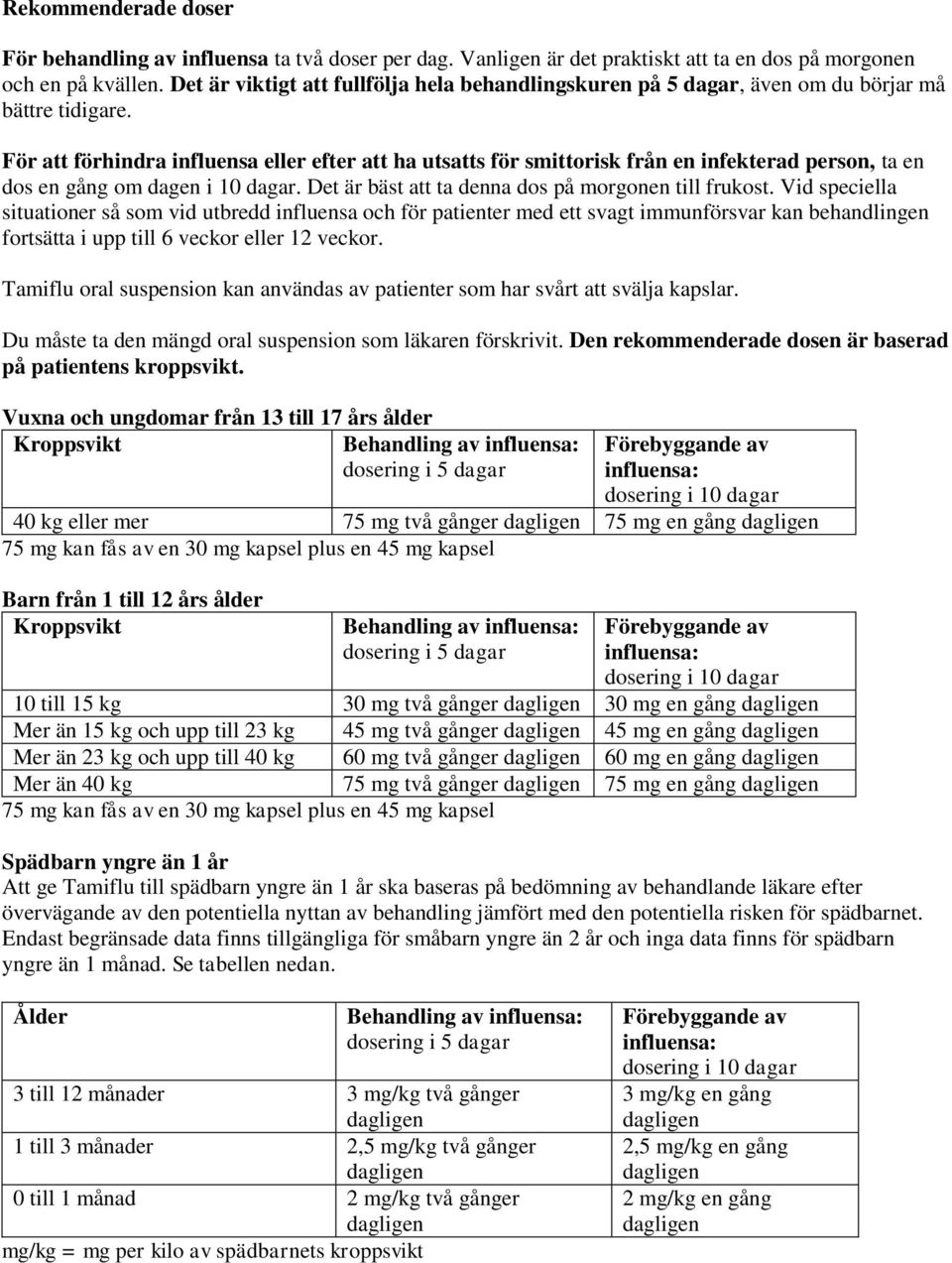 För att förhindra influensa eller efter att ha utsatts för smittorisk från en infekterad person, ta en dos en gång om dagen i 10 dagar. Det är bäst att ta denna dos på morgonen till frukost.