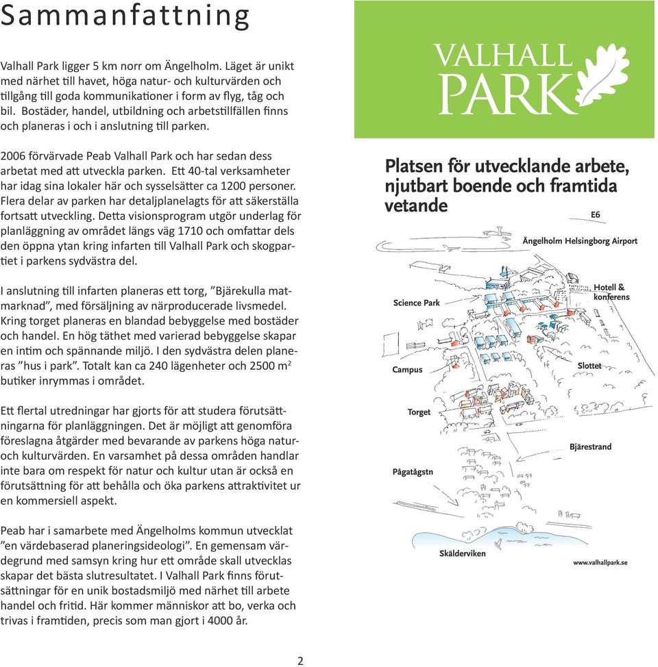 Ett 40-tal verksamheter har idag sina lokaler här och sysselsätter ca 1200 personer. Flera delar av parken har detaljplanelagts för att säkerställa fortsatt utveckling.