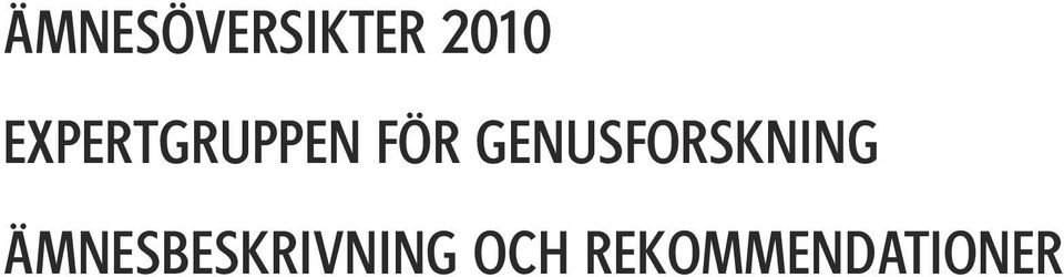 Genusforskning