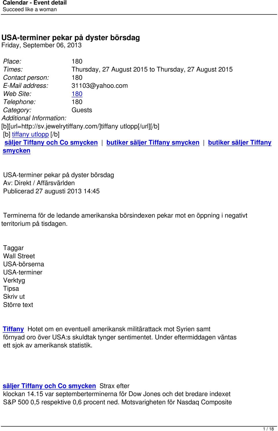 com/]tiffany utlopp[/url][/b] [b] tiffany utlopp [/b] säljer Tiffany och Co smycken butiker säljer Tiffany smycken butiker säljer Tiffany smycken USA-terminer pekar på dyster börsdag Av: Direkt /