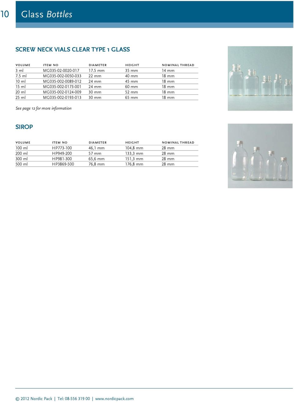 MG035-002-0124-009 30 mm 52 mm 18 mm 25 ml MG035-002-0193-013 30 mm 65 mm 18 mm See page 12 for more information SIROP 100 ml HP773-100 46,1