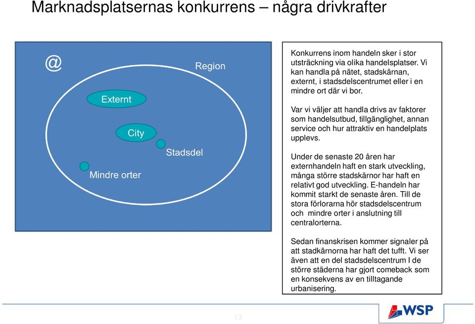 Var vi väljer att handla drivs av faktorer som handelsutbud, tillgänglighet, annan service och hur attraktiv en handelplats upplevs.