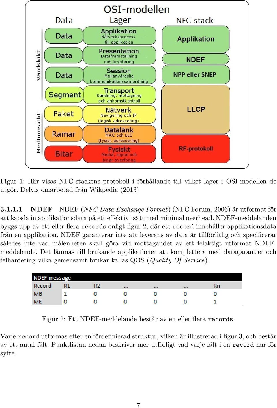 NDEF garanterar inte att leverans av data är tillförlitlig och specificerar således inte vad målenheten skall göra vid mottagandet av ett felaktigt utformat NDEFmeddelande.