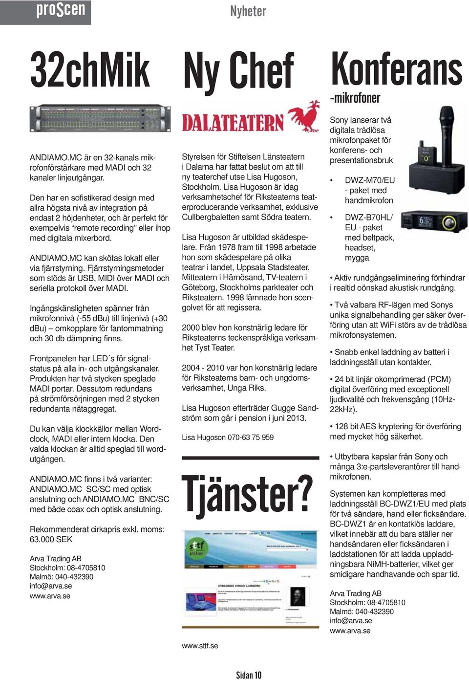 Fjärrstyrningsmetoder som stöds är USB, MIDI över MADI och seriella protokoll över MADI.