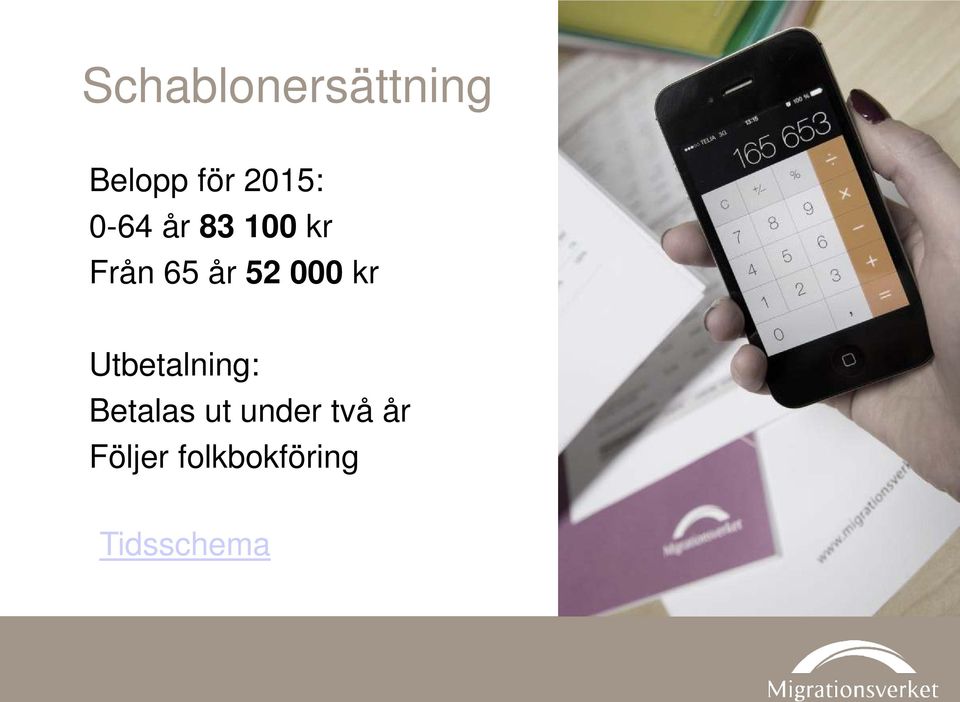 kr Utbetalning: Betalas ut under