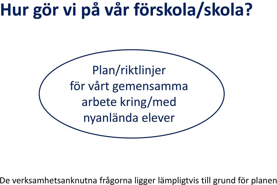 kring/med nyanlända elever De