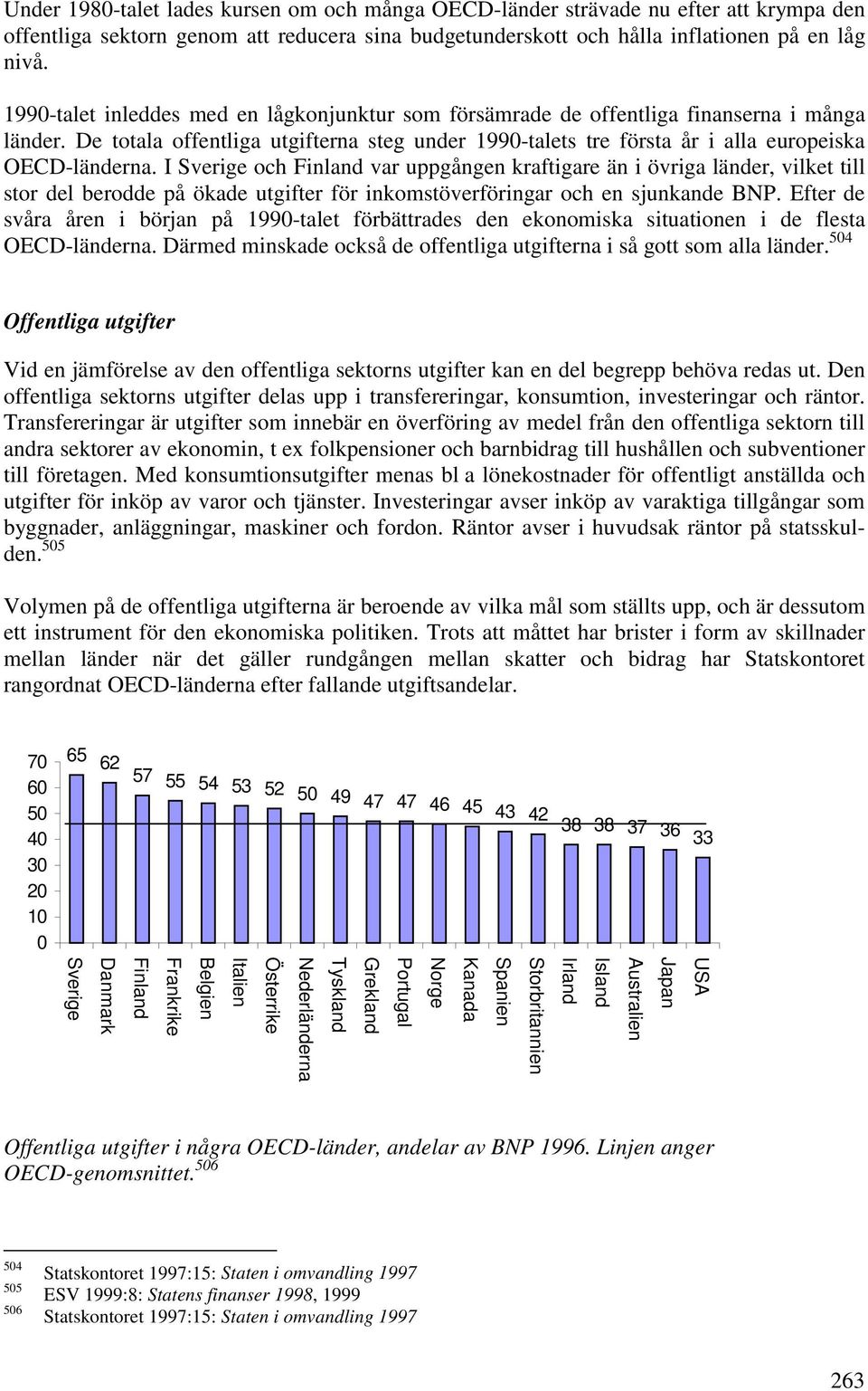 I Sverige och Finland var uppgången kraftigare än i övriga länder, vilket till stor del berodde på ökade utgifter för inkomstöverföringar och en sjunkande BNP.