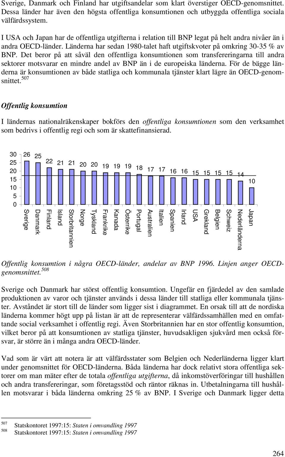 Det beror på att såväl den offentliga konsumtionen som transfereringarna till andra sektorer motsvarar en mindre andel av BNP än i de europeiska länderna.