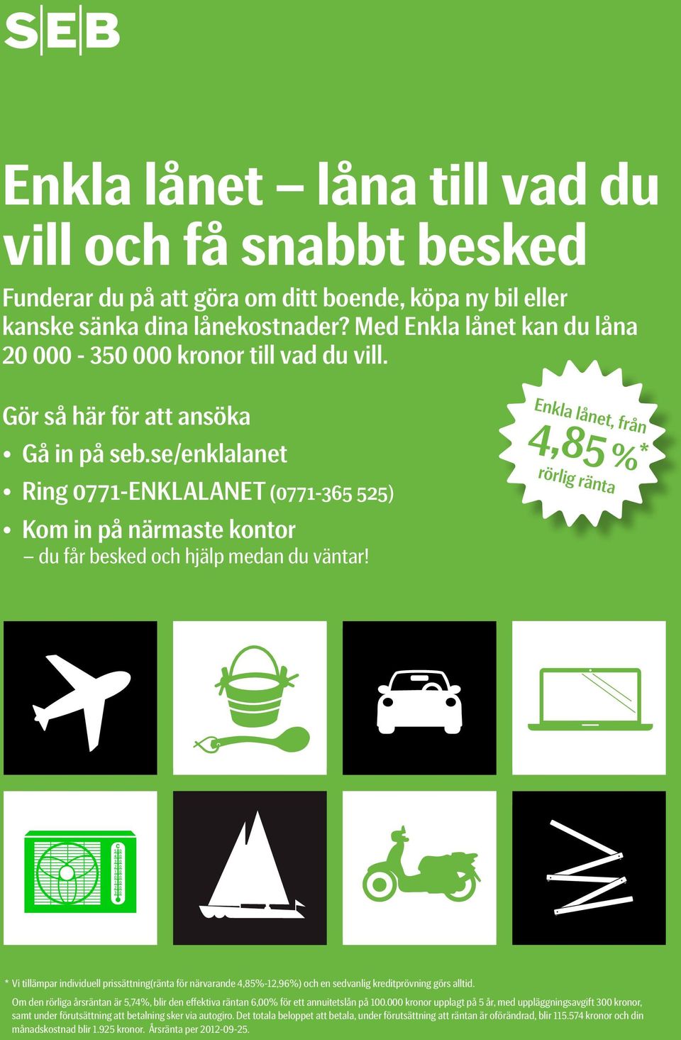 se/enklalanet Ring 0771-ENKLALANET (0771-365 525) Kom in på närmaste kontor du får besked och hjälp medan du väntar!