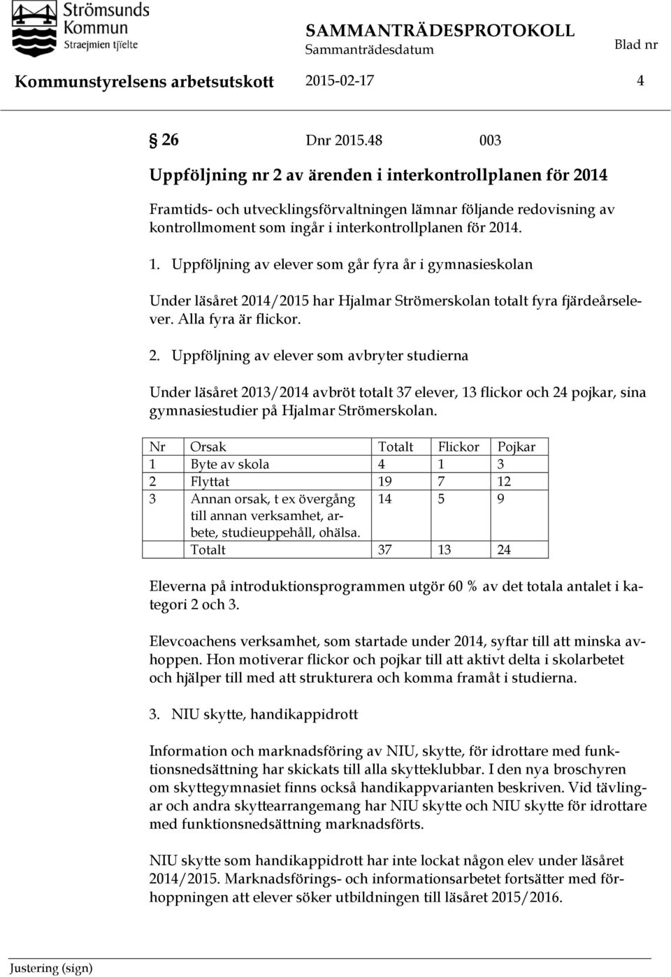 Uppföljning av elever som går fyra år i gymnasieskolan Under läsåret 20